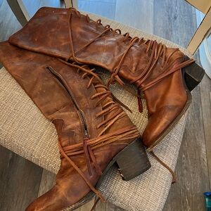 Freebird by Steven Rustic Brown Lace-Up Coal Boots
